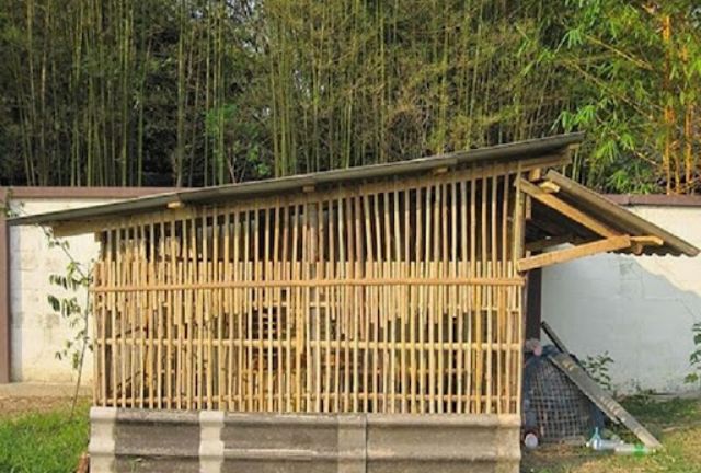 Làm chuồng gà bằng tre